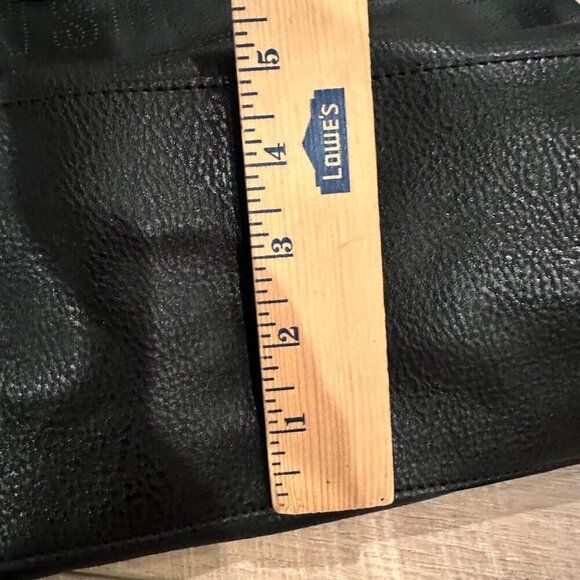 STEVE MADDEN LEATHER SHOULDER BAGE TOTE BLACK OS - Picture 7 of 10